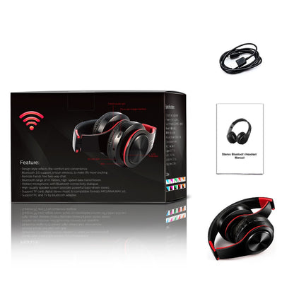 Fone de ouvido Bluetooth + Headset Wireless + SD Card para MP3