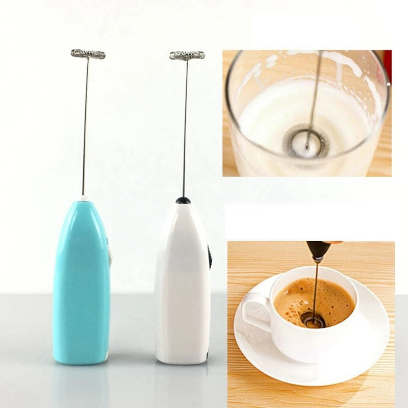 Mini Frother Elétrico, espuma de leite, batedor de ovos, batedor de café, misturador de bebidas.